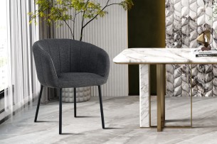 Chaise 'Sevilla' Tissu Gris foncé