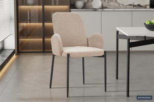 Chaise 'Bilbao' Bouclé Sable