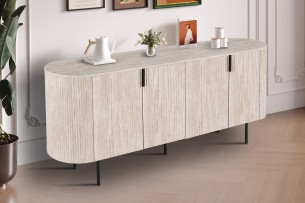 Bahut 'Lagos' 200 cm Décor Travertin Beige
