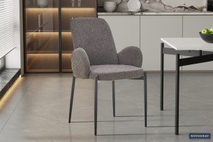 Chaise 'Bilbao' Bouclé Gris