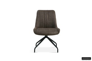 Chaise 'Avila' Pivotant Tissu Brun Gris