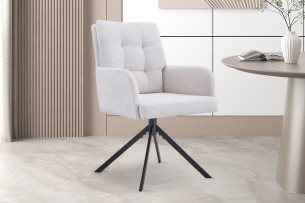Chaise 'Granada' Pivotant à 0 Tissu Davis Bliss 75-02 Ecru