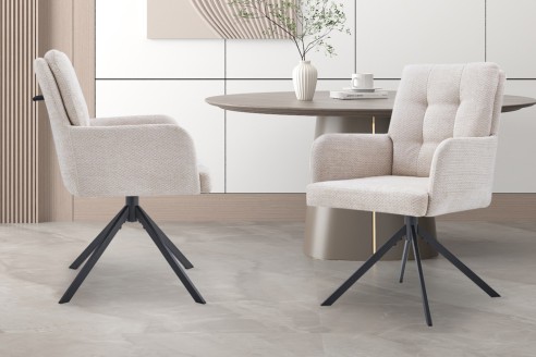 Chaise 'Granada' Pivotant à 0 Tissu Davis Bliss 75-03 Beige