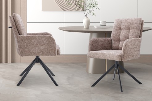 Chaise 'Granada' Pivotant à 0 Tissu Davis Bliss 75-18 Sand