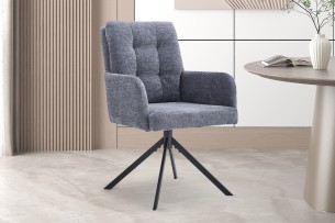 Chaise 'Granada' Pivotant à 0 Tissu Davis Bliss 75-73 Gris foncé