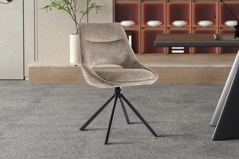 Chaise 'Dante' Tissu Taupe
