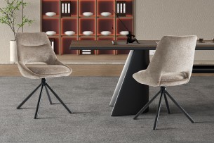 Chaise 'Dante' Tissu Taupe