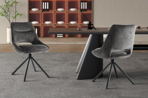 Chaise 'Dante' Tissu Gris