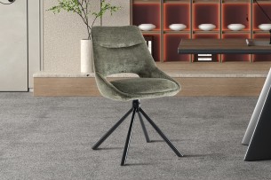 Chaise 'Dante' Tissu Vert