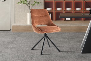 Chaise 'Dante' Tissu Rouille