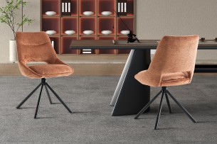 Chaise 'Dante' Tissu Rouille