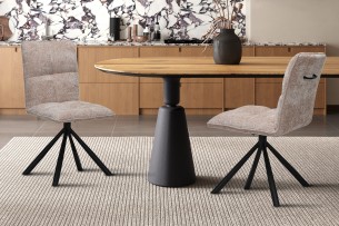 Chaise 'Jack' Pivotant à 0 Tissu Sable
