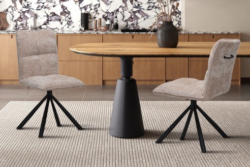 Chaise 'Jack' Pivotant à 0 Tissu Sable