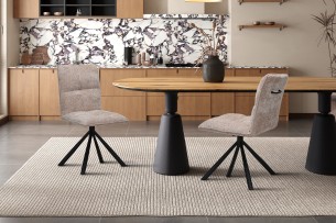 Chaise 'Jack' Pivotant à 0 Tissu Sable