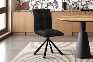 Chaise 'Jack' Pivotant à 0 Tissu Gris foncé