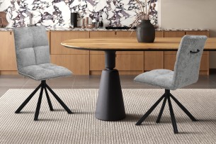 Chaise 'Jack' Pivotant à 0 Tissu Gris clair