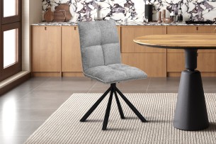 Chaise 'Jack' Pivotant à 0 Tissu Gris clair