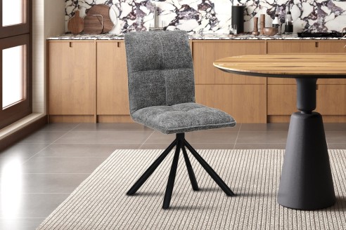 Chaise 'Jack' Pivotant à 0 Tissu Gris