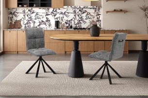 Chaise 'Jack' Pivotant à 0 Tissu Gris