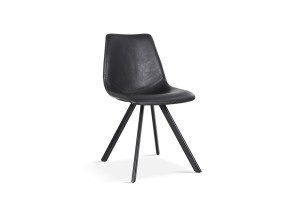 Chaise 'Emma' PU Noir