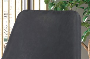 Chaise 'Mirano' PU Gris foncé