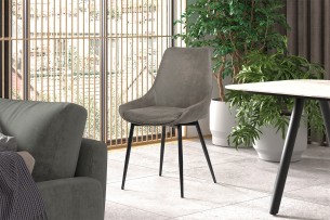 Chaise 'Mirano' PU Micro fibre Gris