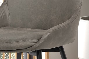 Chaise 'Mirano' PU Micro fibre Gris