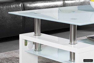 Table basse 'Alana' Blanc laqué
