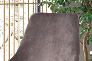 Chaise 'Mirano' Velours Gris