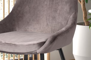 Chaise 'Mirano' Velours Gris
