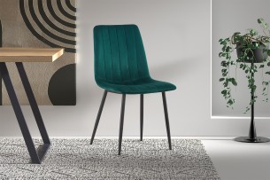 Chaise 'Willis' Velours Vert