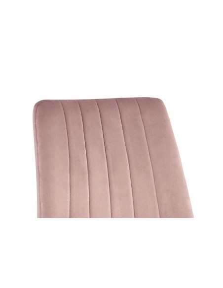 Chaise 'Willis' Velours Rose