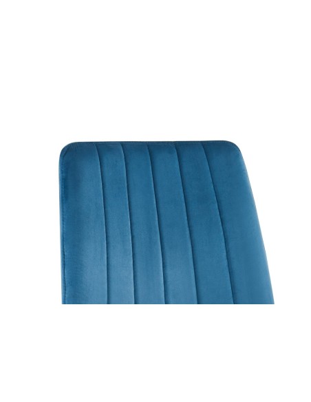 Chaise 'Willis' Velours Bleu