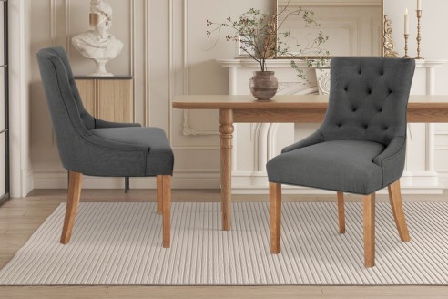 Chaise 'Fancy' Tissu Antracite