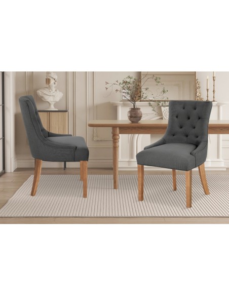 Chaise 'Fancy' Tissu Antracite