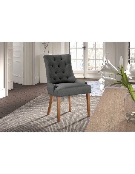 Chaise 'Fancy' Tissu Antracite
