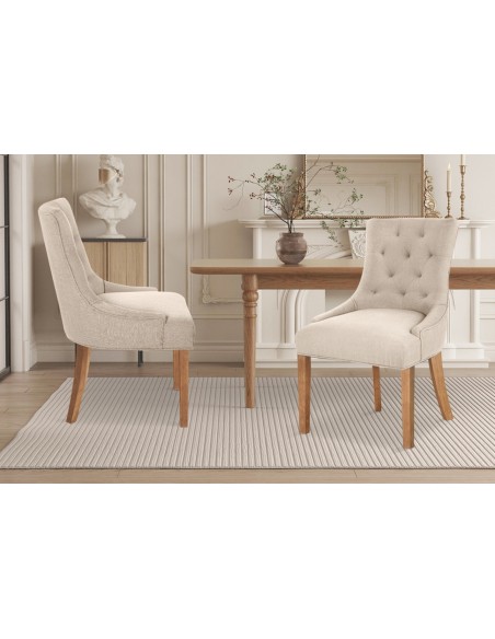 Chaise 'Fancy' Tissu Sable
