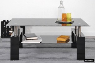 Table basse 'Alana' Noir lacqué