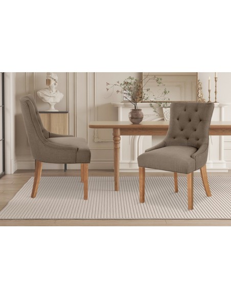 Chaise 'Fancy' Tissu Taupe
