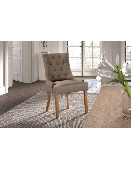 Chaise 'Fancy' Tissu Taupe