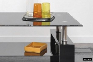 Table basse 'Alana' Noir lacqué