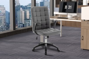 Chaise de bureau 'Luka' Gris PU