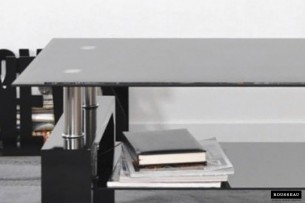 Table basse 'Alana' Noir lacqué