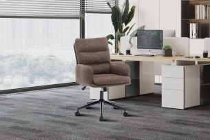 Chaise de bureau 'Aimé' Tissu Fabb Raven 45 Brun