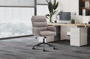 Chaise de bureau 'Aimé' Tissu Fabb Raven 30 Sable
