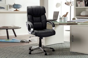 Chaise de bureau 'Dali' PU Noir
