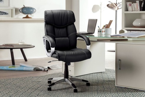 Chaise de bureau 'Dali' PU Noir