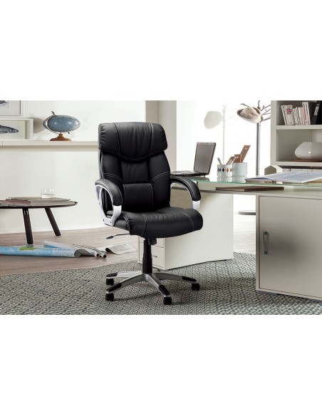 Chaise de bureau 'Dali' PU Noir