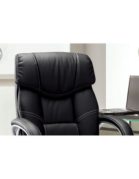 Chaise de bureau 'Dali' PU Noir