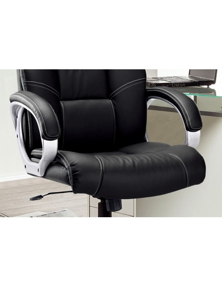 Chaise de bureau 'Dali' PU Noir